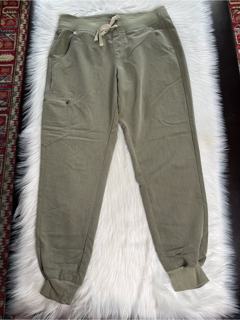Figs Heathered Olive PO 1449 Zamora Scrub Pants